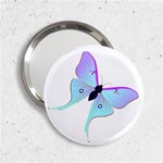Blue and Purple Butterfly 2.25  Handbag Mirror