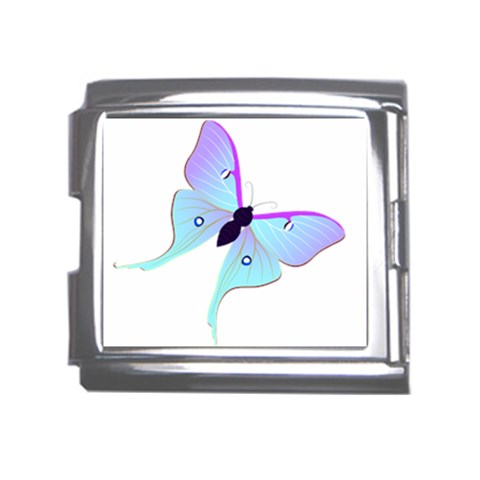Blue and Purple Butterfly Mega Link Italian Charm (18mm) from ArtsNow.com Front