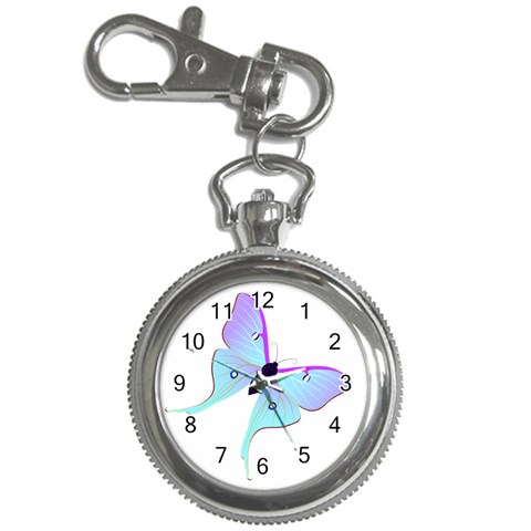 Blue and Purple Butterfly Key Chain Watch from ArtsNow.com Front