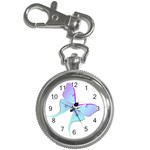 Blue and Purple Butterfly Key Chain Watch