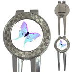 Blue and Purple Butterfly 3-in-1 Golf Divot