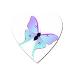 Blue and Purple Butterfly Magnet (Heart)