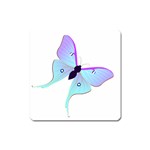 Blue and Purple Butterfly Magnet (Square)