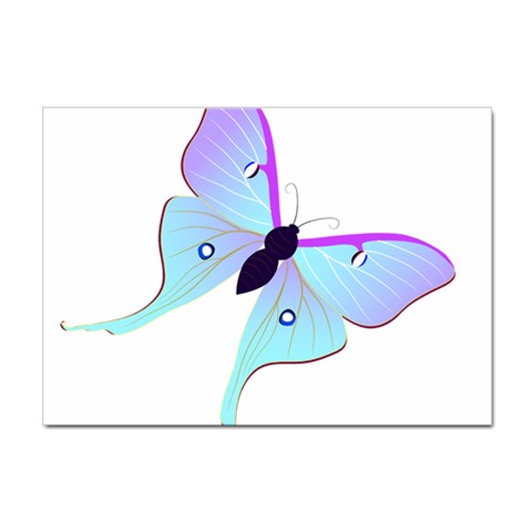 Blue and Purple Butterfly Sticker A4 (10 pack) from ArtsNow.com Front