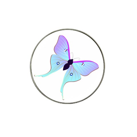 Blue and Purple Butterfly Hat Clip Ball Marker (10 pack) from ArtsNow.com Front
