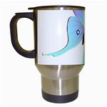 Blue and Purple Butterfly Travel Mug (White)