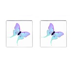 Blue and Purple Butterfly Cufflinks (Square)