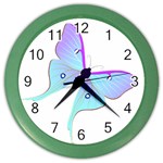 Blue and Purple Butterfly Color Wall Clock
