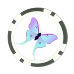 Blue and Purple Butterfly Poker Chip Card Guard