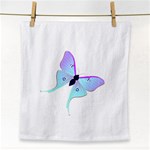 Blue and Purple Butterfly Face Towel