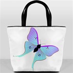 Blue and Purple Butterfly Bucket Bag