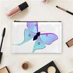 Blue and Purple Butterfly Cosmetic Bag (Medium)