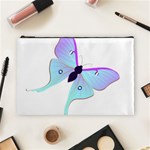 Blue and Purple Butterfly Cosmetic Bag (Large)