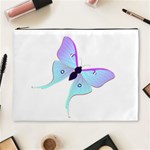 Blue and Purple Butterfly Cosmetic Bag (XL)