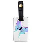 Blue and Purple Butterfly Luggage Tag (one side)
