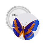 Blue & Orange Butterfly 2.25  Button