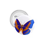 Blue & Orange Butterfly 1.75  Button