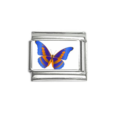 Blue & Orange Butterfly Italian Charm (9mm) from ArtsNow.com Front