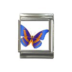 Blue & Orange Butterfly Italian Charm (13mm)