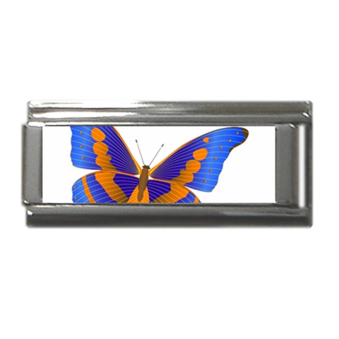 Blue & Orange Butterfly Superlink Italian Charm (9mm) from ArtsNow.com Front