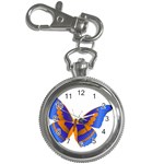Blue & Orange Butterfly Key Chain Watch