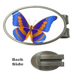 Blue & Orange Butterfly Money Clip (Oval)
