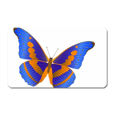 Blue & Orange Butterfly Magnet (Rectangular) from ArtsNow.com Front