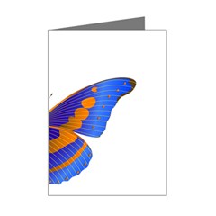 Blue & Orange Butterfly Mini Greeting Card from ArtsNow.com Left