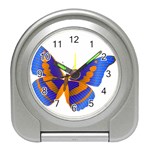 Blue & Orange Butterfly Travel Alarm Clock