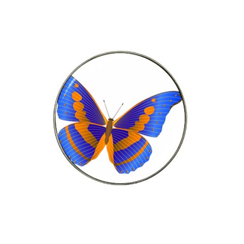 Blue & Orange Butterfly Hat Clip Ball Marker (10 pack) from ArtsNow.com Front