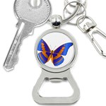 Blue & Orange Butterfly Bottle Opener Key Chain