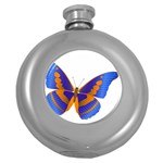 Blue & Orange Butterfly Hip Flask (5 oz)