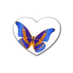 Blue & Orange Butterfly Heart Coaster (4 pack)