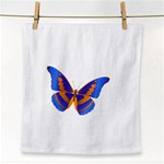 Blue & Orange Butterfly Face Towel