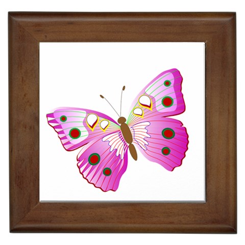 Pink & Purple Butterfly Framed Tile from ArtsNow.com Front