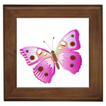 Pink & Purple Butterfly Framed Tile