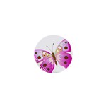 Pink & Purple Butterfly 1  Mini Button