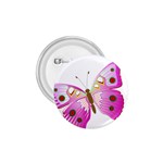 Pink & Purple Butterfly 1.75  Button