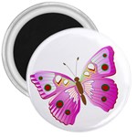 Pink & Purple Butterfly 3  Magnet