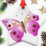 Pink & Purple Butterfly Ornament (Star)