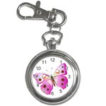 Pink & Purple Butterfly Key Chain Watch