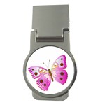 Pink & Purple Butterfly Money Clip (Round)
