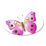 Pink & Purple Butterfly Magnet (Oval)