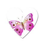 Pink & Purple Butterfly Magnet (Heart)