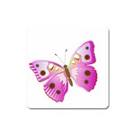 Pink & Purple Butterfly Magnet (Square)