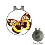 Brown & Yellow Butterfly Golf Ball Marker Hat Clip