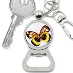 Brown & Yellow Butterfly Bottle Opener Key Chain