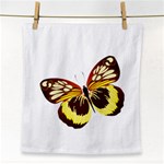 Brown & Yellow Butterfly Face Towel