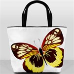 Brown & Yellow Butterfly Bucket Bag