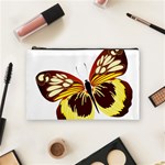 Brown & Yellow Butterfly Cosmetic Bag (Medium)